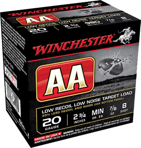 Winchester Ammo AA20FL8 AA Low Recoil 20 Gauge 2.75